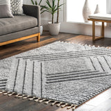 Nuloom Briella High-Low Geometric Shag Area Rug