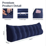 WOWMAX Large Reading Wedge Headboard Pillow for Bed Rest Back Support