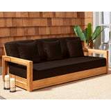 SAFAVIEH Couture Montford Teak 3-Seat Bench Casing Cover - 72Wx29Dx1H