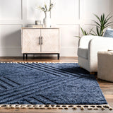 Nuloom Briella High-Low Geometric Shag Area Rug