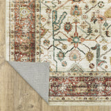 Vista Home Sunderland Vintage Bordered Machine Washable Area Rug Mat