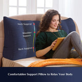 WOWMAX Large Reading Wedge Headboard Pillow for Bed Rest Back Support
