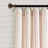 Lush Decor Farmhouse Stripe Yarn Dyed Cotton Window Curtain Panel Pair