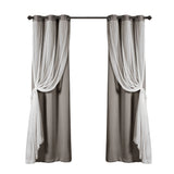 Lush Decor Grommet Sheer Panel Pair with Insulated Blackout Lining