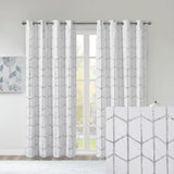 Intelligent Design Khloe Total Blackout Metallic Print Grommet Top Curtain Panel