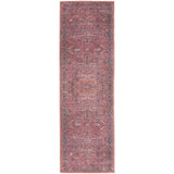 New Concept Washables Vintage Persian Floral Machine Washable Area Rug