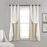 Lush Decor Grommet Sheer Panel Pair with Insulated Blackout Lining