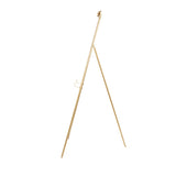 Metal Tall Adjustable Display Stand Floor 3 Tier Easel with Bow Top - Gold - Roche River Decor