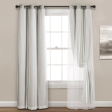 Lush Decor Grommet Sheer Panel Pair with Insulated Blackout Lining