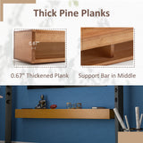 Solid Pine Wall Mounted Fireplace Mantel Floating Shelf