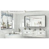 Apmir Metal Frame Tempered Glass Bathroom Vanity Mirror for Wall, Cloakroom, Bedroom