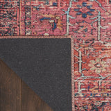 New Concept Washables Vintage Persian Floral Machine Washable Area Rug