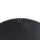 Glitzhome Modern Round/ Arched Black Metal Glass Wall Mounted Mirror Indoor Decor