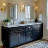 Apmir Metal Frame Tempered Glass Bathroom Vanity Mirror for Wall, Cloakroom, Bedroom