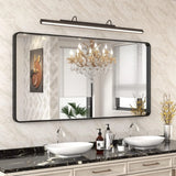Apmir Metal Frame Tempered Glass Bathroom Vanity Mirror for Wall, Cloakroom, Bedroom