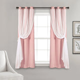 Lush Decor Grommet Sheer Panel Pair with Insulated Blackout Lining