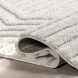 Nuloom Briella High-Low Geometric Shag Area Rug