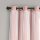 Lush Decor Grommet Sheer Panel Pair with Insulated Blackout Lining