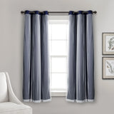 Lush Decor Grommet Sheer Panel Pair with Insulated Blackout Lining