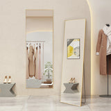 Full Length Mirror with Stand, Floor Mirror with Aluminum Alloy Frame for Bedroom, Standing Full Body Mirror for Wall, Cloakroom