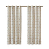 Intelligent Design Khloe Total Blackout Metallic Print Grommet Top Curtain Panel