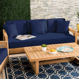 SAFAVIEH Couture Montford Teak 3-Seat Bench Casing Cover - 72Wx29Dx1H