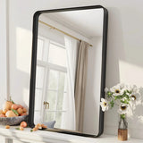 Apmir Metal Frame Tempered Glass Bathroom Vanity Mirror for Wall, Cloakroom, Bedroom