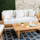 SAFAVIEH Couture Montford Teak 3-Seat Bench Casing Cover - 72Wx29Dx1H
