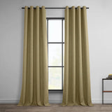 Exclusive Fabrics Faux Linen Grommet Room Darkening Curtain (1 Panel)