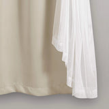 Lush Decor Grommet Sheer Panel Pair with Insulated Blackout Lining