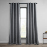 Exclusive Fabrics Faux Linen Grommet Room Darkening Curtain (1 Panel)