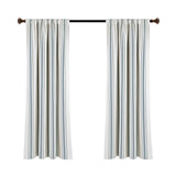 Lush Decor Farmhouse Stripe Yarn Dyed Cotton Window Curtain Panel Pair