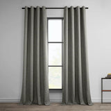 Exclusive Fabrics Faux Linen Grommet Room Darkening Curtain (1 Panel)