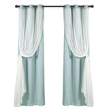 Lush Decor Grommet Sheer Panel Pair with Insulated Blackout Lining
