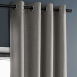 Exclusive Fabrics Faux Linen Grommet Room Darkening Curtain (1 Panel)