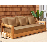 SAFAVIEH Couture Montford Teak 3-Seat Bench Casing Cover - 72Wx29Dx1H