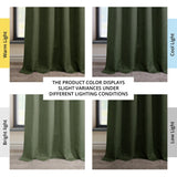 Exclusive Fabrics Faux Linen Grommet Room Darkening Curtain (1 Panel)