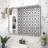 Apmir Metal Frame Tempered Glass Bathroom Vanity Mirror for Wall, Cloakroom, Bedroom