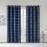 Intelligent Design Khloe Total Blackout Metallic Print Grommet Top Curtain Panel
