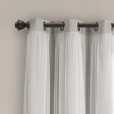 Lush Decor Grommet Sheer Panel Pair with Insulated Blackout Lining