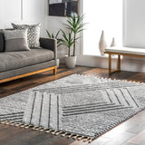 Nuloom Briella High-Low Geometric Shag Area Rug