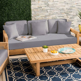 SAFAVIEH Couture Montford Teak 3-Seat Bench Casing Cover - 72Wx29Dx1H