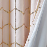 Intelligent Design Khloe Total Blackout Metallic Print Grommet Top Curtain Panel