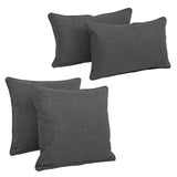 Blazing Needles Delaney Indoor/Outdoor Throw Pillow Set (Set of 4)