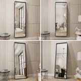 Apmir Metal Frame Tempered Glass Bathroom Vanity Mirror for Wall, Cloakroom, Bedroom