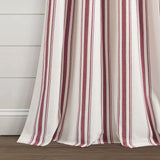 Lush Decor Farmhouse Stripe Yarn Dyed Cotton Window Curtain Panel Pair