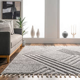 Nuloom Briella High-Low Geometric Shag Area Rug