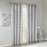 Intelligent Design Khloe Total Blackout Metallic Print Grommet Top Curtain Panel