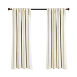 Lush Decor Farmhouse Stripe Yarn Dyed Cotton Window Curtain Panel Pair