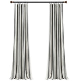 Lush Decor Farmhouse Stripe Yarn Dyed Cotton Window Curtain Panel Pair